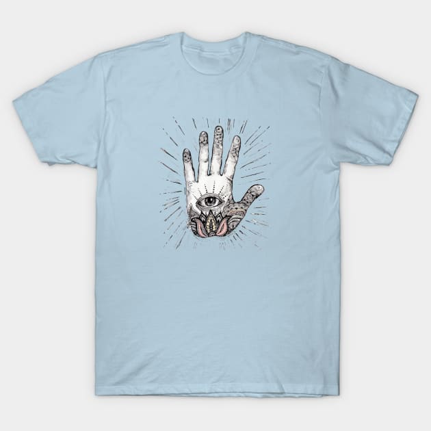 Hand with and Eye - 2 T-Shirt by FanitsaArt